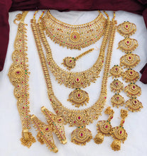 South Indian Bridal Wedding Set. High Quality Brass. A Premium Quality Jewellery Set For The Indian Bride Dulhan