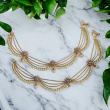 Bridal anklet/South Indian anklet/temple jewellery/stone anklet/Indian anklets Indian gold anklets/gift for her