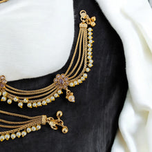 Bridal anklet/South Indian anklet/temple jewellery/stone anklet/Indian anklets Indian gold anklets/gift for her