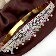 AD Stones Studded Rich & Royal Designer Hip Belt With Pearls