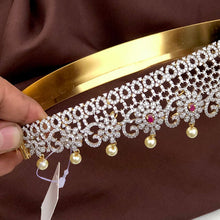 AD Stones Studded Rich & Royal Designer Hip Belt With Pearls