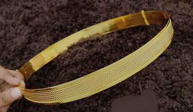gold Plain hip belt for women saree Adjustable Indian waist belt [SIZE -38 TO 42 ] adjustable