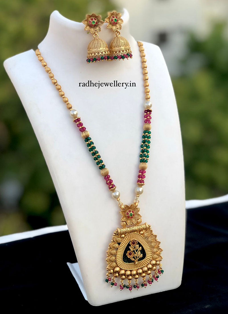 Tribal Long Haram Rajwadi Jewellery Set, All Brass, Premium Quality