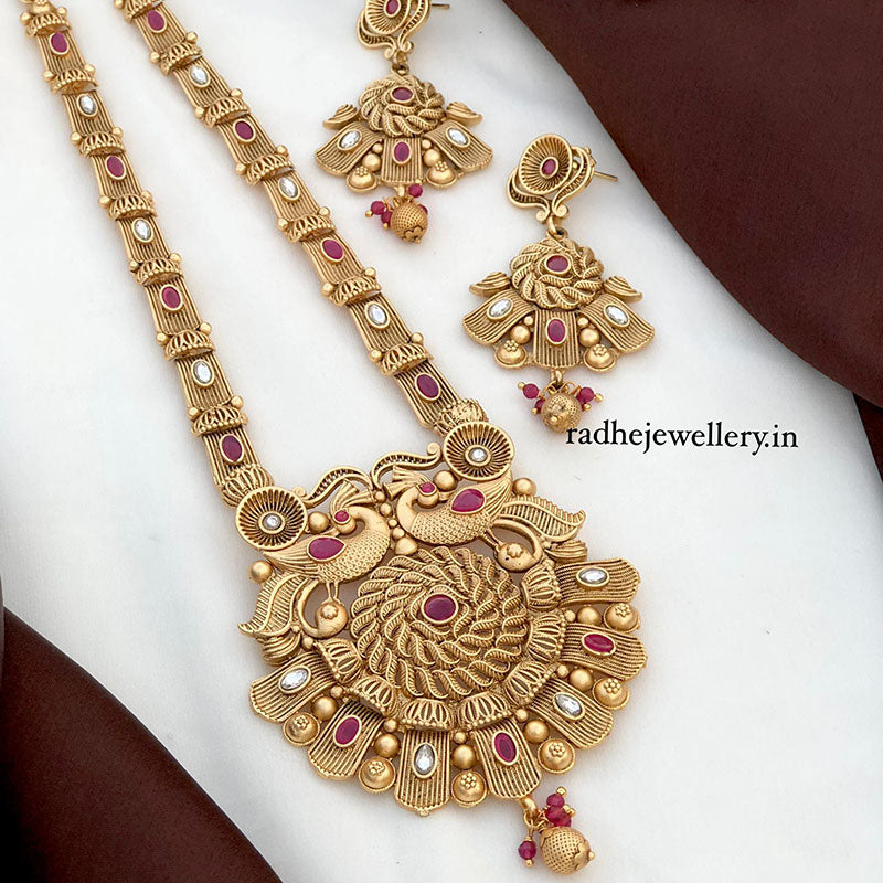 Tribal Long Haram Rajwadi Jewellery Set, All Brass, Premium Quality