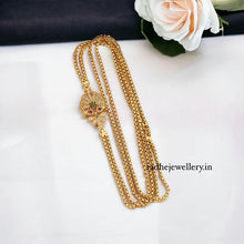 Crown Flower Design Mugappa Chain 1 Gram Gold Plated Mop Jewelry Chain