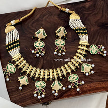 Ethnic Rajwadi Necklace Set, with Earrings